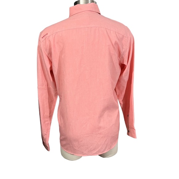 Orvis Men Tech Chambray Work Shirt Sz M Long Sleeve Button Up Quick Dry UPF 30+ - Picture 4 of 16